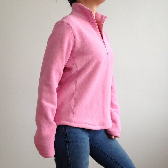 Gap - Bubblegum Pink Quarter Zip Fleece Pullover - Picture 5 of 10